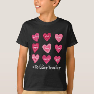 Camiseta Maestra de párvulos Caramelo Corazón Dulce Amor Sa