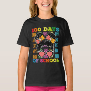 Camiseta Maestra de peinado despeinado de 100 días de escue