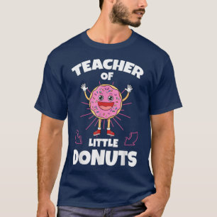 Camiseta Maestra De Pequeños Donuts Preescolar
