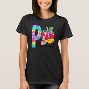 Camiseta Maestra De Preescolar De Apple De Tye De Nuevo A S