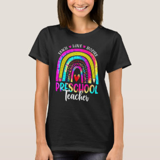 Camiseta Maestra de Preescolar Leopard Tie Dye Teacher De N