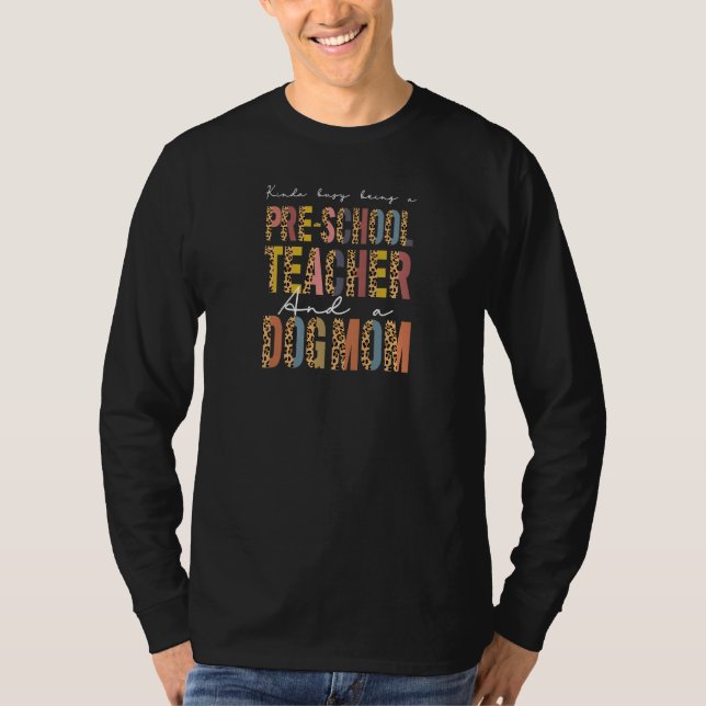 Camiseta Maestra De Preescolar Y Madre Perra Leopard Moth (Anverso)