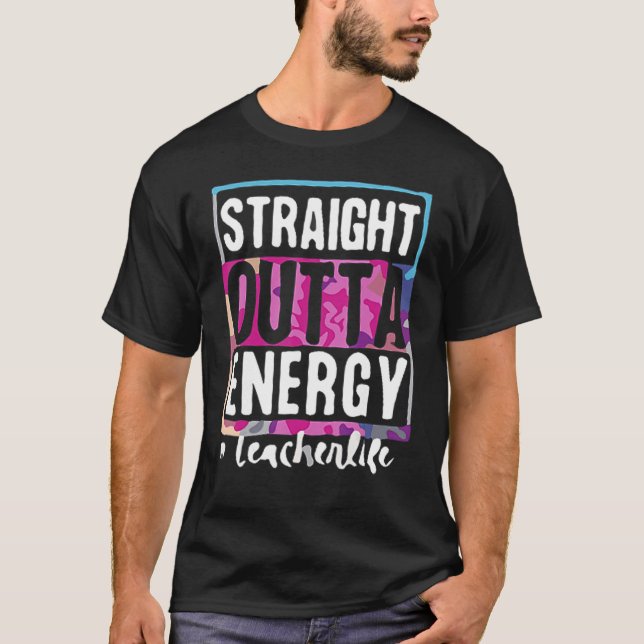 Camiseta Maestra de Prek Straight Outta Energy Love Teacher (Anverso)