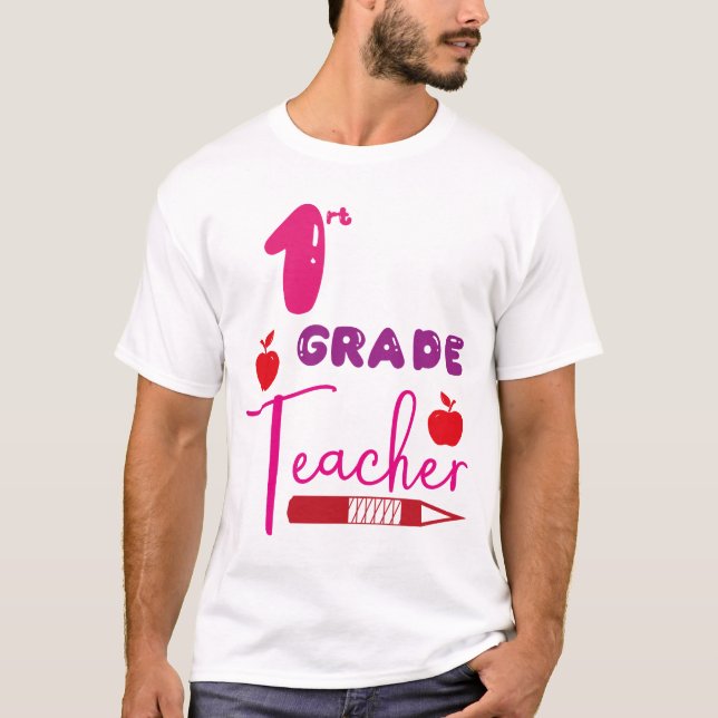 Camiseta Maestra de primer grado (Anverso)
