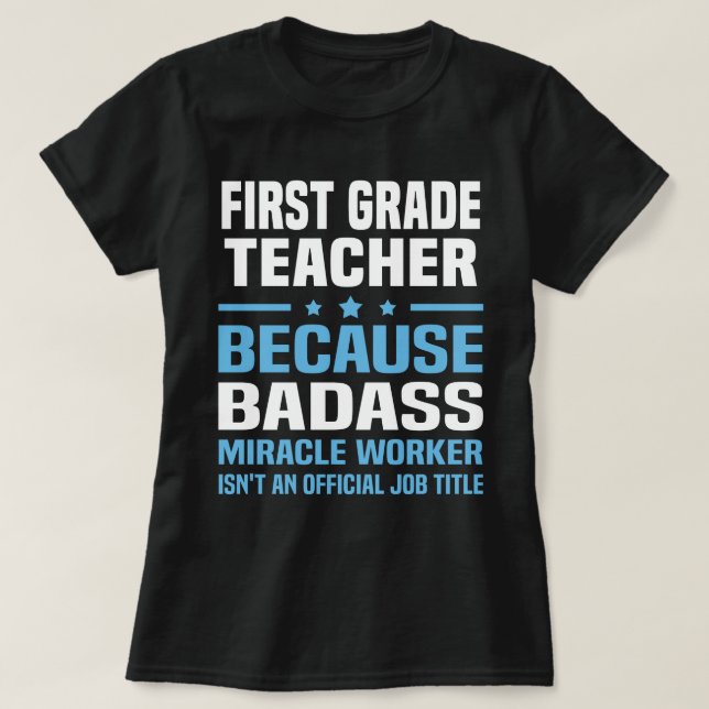 Camiseta Maestra de primer grado (Diseño del anverso)