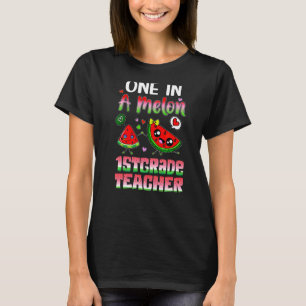 Camiseta Maestra De Primer Grado De Uno En Melón
