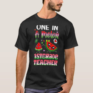 Camiseta Maestra De Primer Grado De Uno En Melón