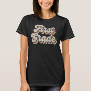 Camiseta Maestra de primer grado del Boho Rainbow