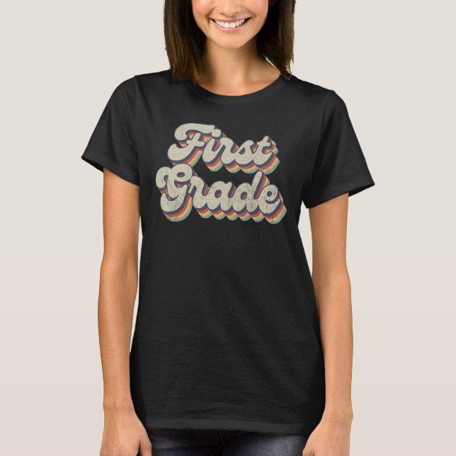 Camiseta Maestra de primer grado del Boho Rainbow (Anverso)