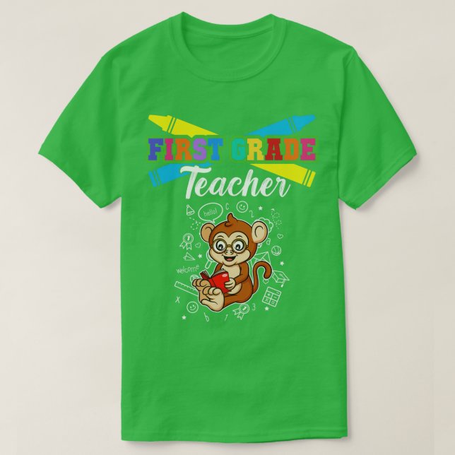 Camiseta Maestra de primer grado Educador de la Escuela Pri (Diseño del anverso)