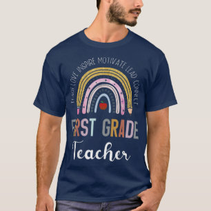 Camiseta Maestra de primer grado Enseña Amor Inspira Boho R