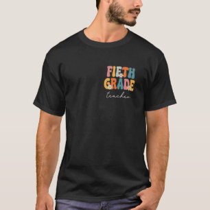 Camiseta Maestra de quinto grado Groovy regresa a la escuel