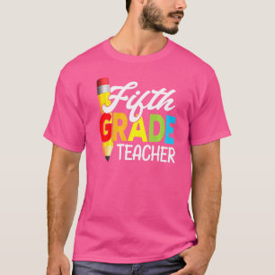 Camiseta Maestra De Quinto Grado Primer Día De Curso Escola
