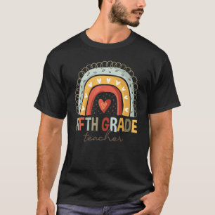 Camiseta Maestra De Quinto Grado Vida Boho Arcoiris De Vuel