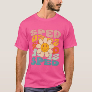 Camiseta Maestra de Retro Daisy Groovy en Educación Especia