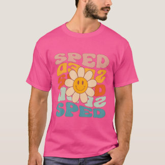 Camiseta Maestra de Retro Daisy Groovy en Educación Especia