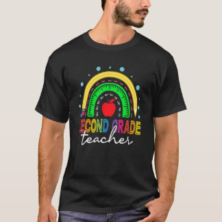 Camiseta Maestra de Segundo Grado Arcoíris De Vuelta Al Col