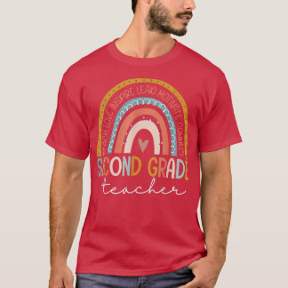 Camiseta Maestra de segundo grado Enseña Amor Inspira Boho