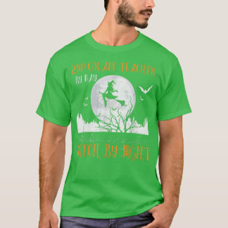 Camiseta Maestra De Segundo Grado Por Bruja De Día Por Saló