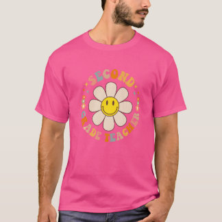 Camiseta Maestra de segundo grado retro Daisy Colorido segu