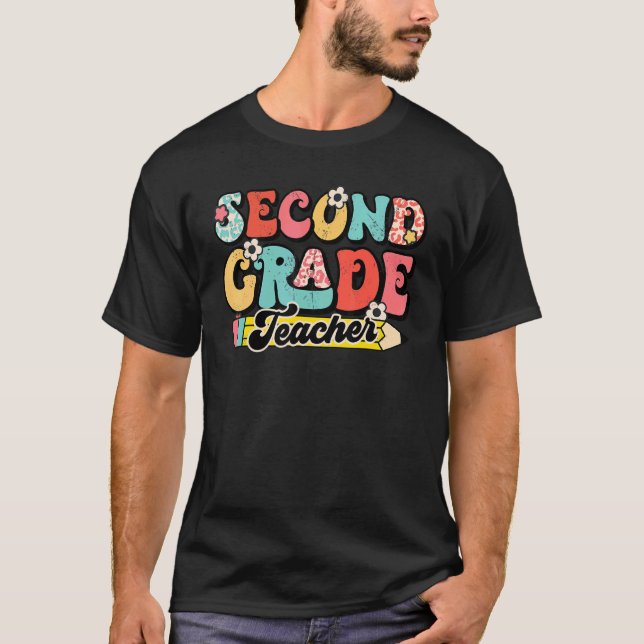Camiseta Maestra de segundo grado retro segundo grado de vu (Anverso)