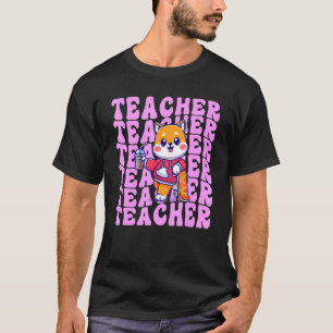 Camiseta Maestra De Té Retro Boba Cute Shiba De Nuevo A La 