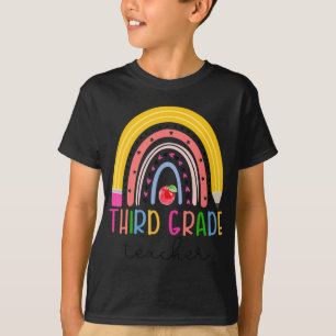 Camiseta Maestra De Tercer Grado Arcoiris Vuelve A La Escue