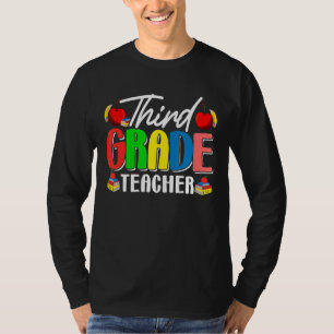 Camiseta Maestra De Tercer Grado Cuesta De Vuelta A La Escu