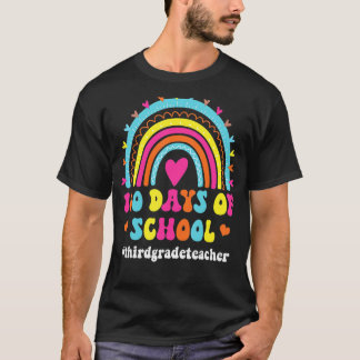 Camiseta Maestra De Tercer Grado De Arcoiris 100° Día De Co