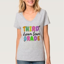 Camiseta Maestra De Tercer Grado, De Vuelta A La Escuela, E