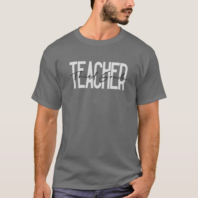 Camiseta Maestra de tercer grado, enseñanza, enseñanza (Anverso)