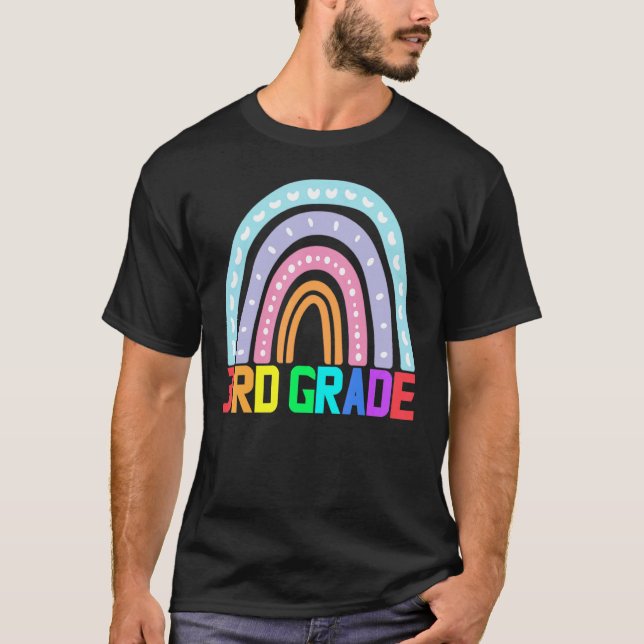 Camiseta Maestra de tercer grado Rainbow Maacher de tercer  (Anverso)