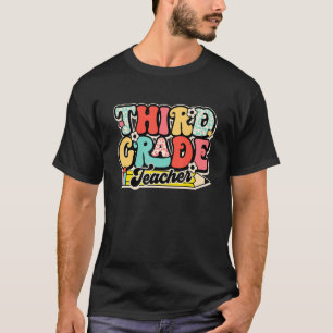 Camiseta Maestra De Tercer Grado Retro De Vuelta A La Escue