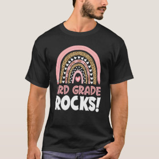 Camiseta Maestra de tercer grado roca Chica leopardo del ar