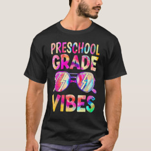 Camiseta Maestra De Tye Dye Preescolar Vibes Primer Día De 