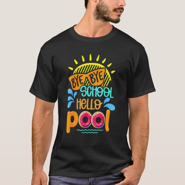Camiseta Maestra de vacaciones de verano adiós escuela de s (Anverso)