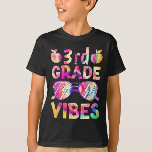 Camiseta Maestra De Vibes De 3er Grado Primer Día De Vuelta