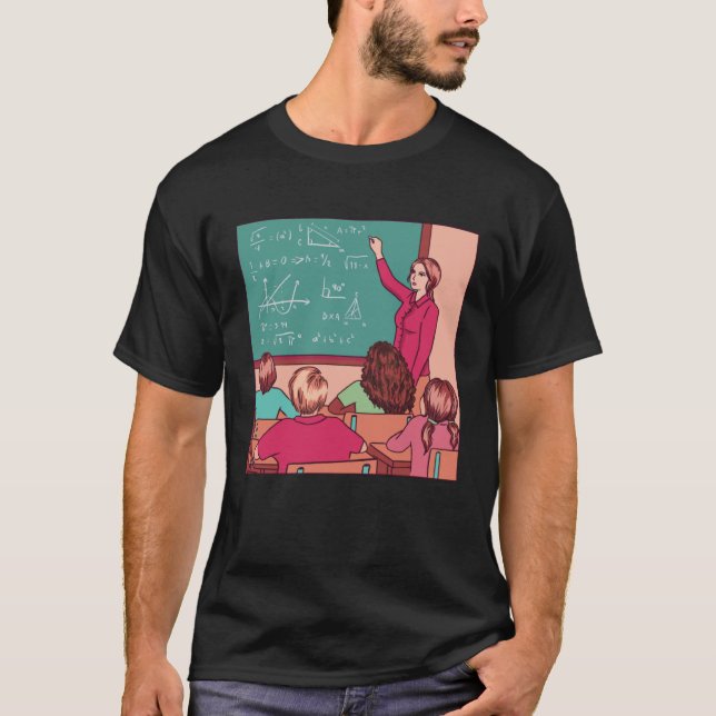 Camiseta Maestra de VXLS enseñando matemáticas de educación (Anverso)