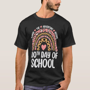 Camiseta Maestra del 100º día de escuela Leopardo de lluvia