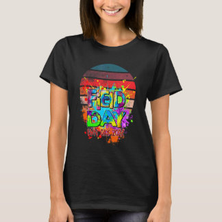 Camiseta Maestra del Día del Arcoiris Amarillo del Día de C