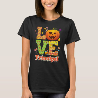 Camiseta Maestra Directora Amor Calabaza Halloween Dulce Pu