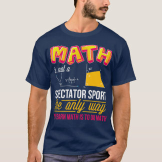 Camiseta Maestra divertida aprende matemáticas para mujeres
