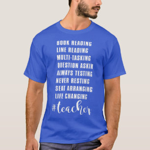Camiseta Maestra divertida maestra de lectura de línea de l