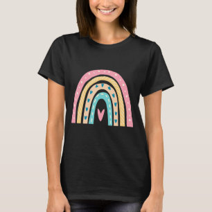 Camiseta Maestra Educadora Rainbow Pastel Co