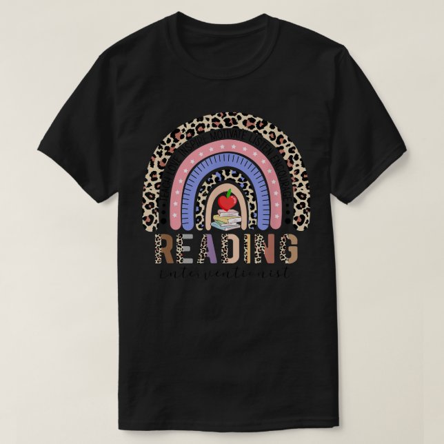 Camiseta Maestra encantadora de libro intervencionista con  (Diseño del anverso)