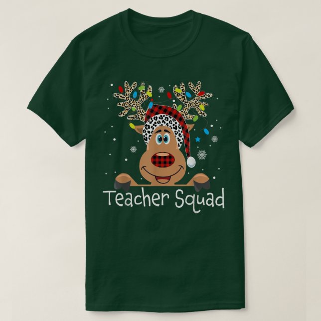 Camiseta Maestra Escuadrón de Navidades de profesores diver (Diseño del anverso)