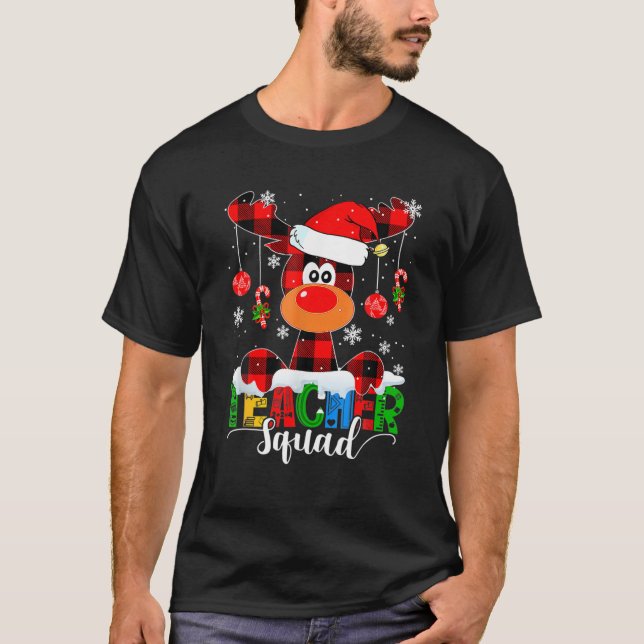 Camiseta Maestra Escuadrón de Navidades de profesores diver (Anverso)