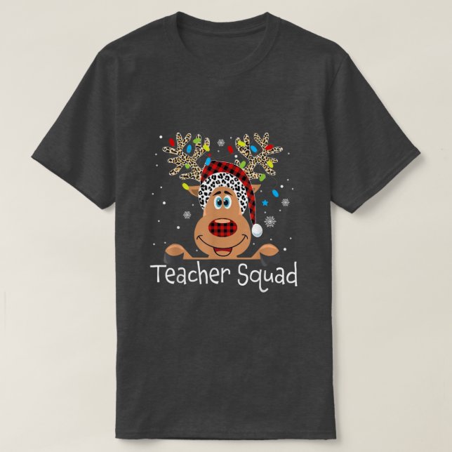 Camiseta Maestra Escuadrón de Navidades de profesores diver (Diseño del anverso)