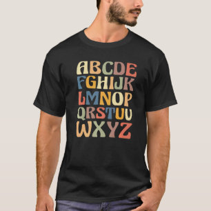 Camiseta Maestra Escuela Alfabetización Vintage Retro Premi
