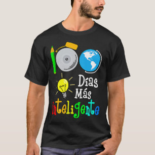 Camiseta Maestra española 100 días más inteligente 100 días